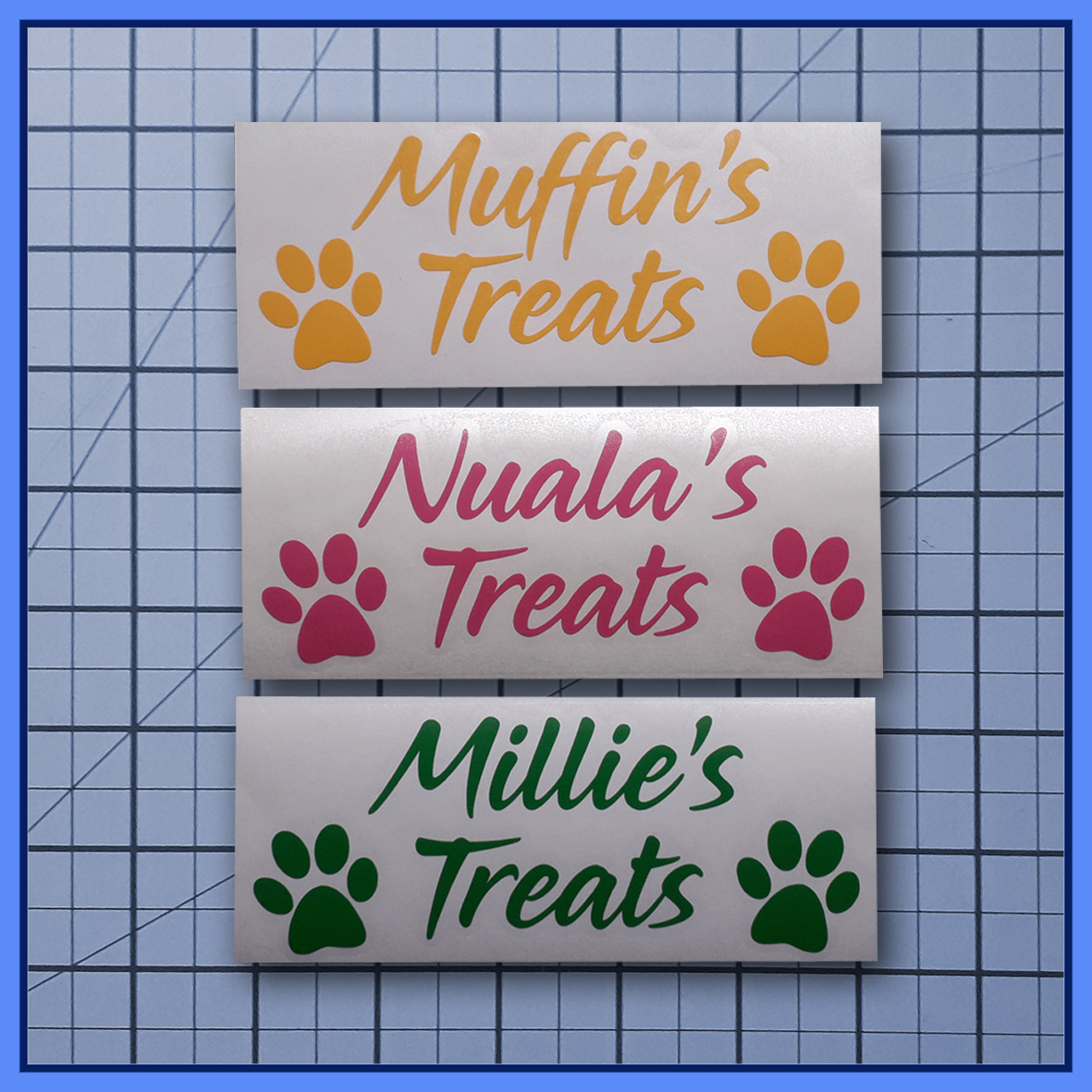 Personalised Pet Dog Treat Vinyl Decal Sticker