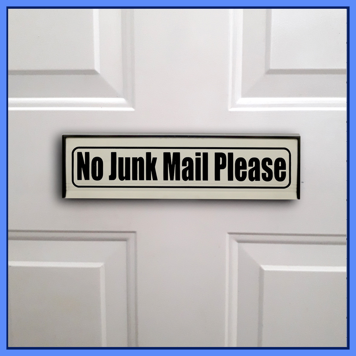 No Junk Mail Please vinyl letterbox sticker, decal