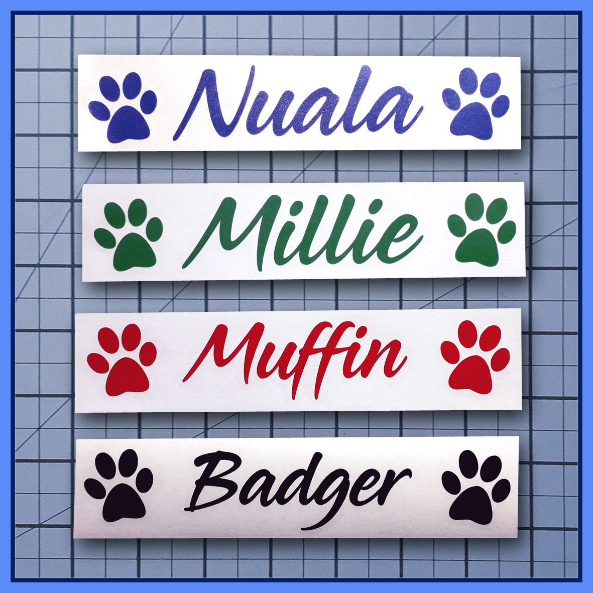 Personalised Pet Name Vinyl Decal Sticker